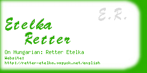 etelka retter business card